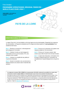 Analyse PO FEDER FSE Pays de la Loire