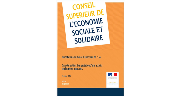 Caractérisation de l'innovation sociale par le CSESS