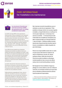 Achats socialement responsables : fiche parc informatique