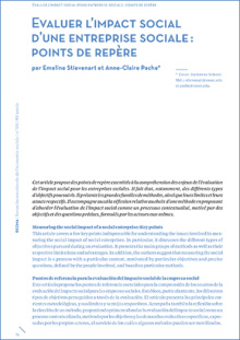 Evaluer l'impact social : points de repère