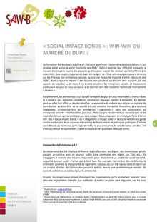 Social Impact bonds : win-win ou marché de dupe ?