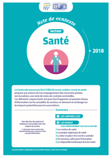 Note de contexte Santé 2018