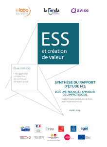 ESS et création de valeur : « Vers une nouvelle approche de l’impact social » - Phase 3
