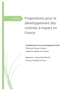 Propositions pour le développement des contrats à impact en France