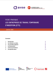 Couverture de la Fiche pratique - Les entreprises de travail temporaire d'insertion (ETTI)