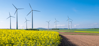 Champs agricoles et éoliennes