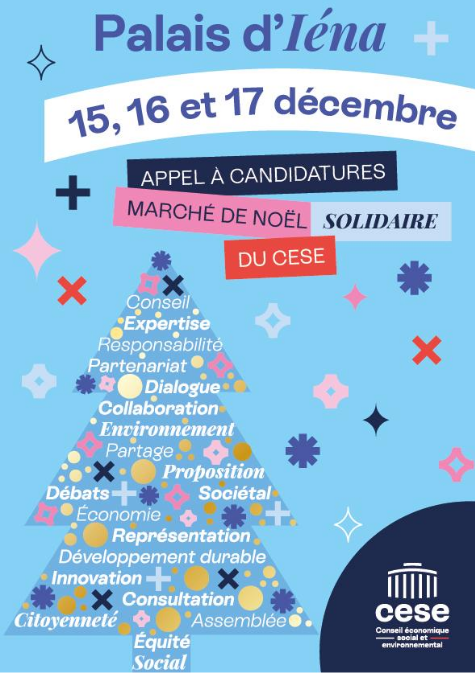 Appel à candidatures CESE marché de Noël solidaire