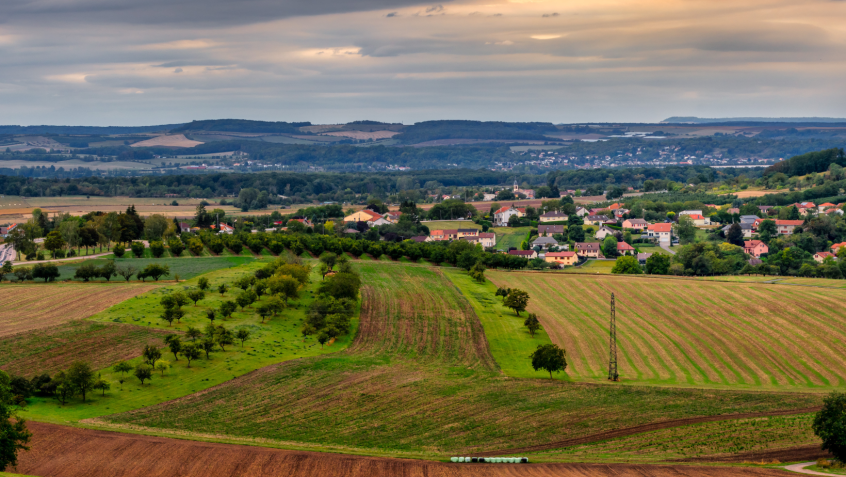 Vue de Campagne française Aménagement Territoire