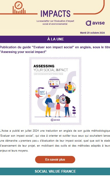 Impacts exemple du template de la newsletter