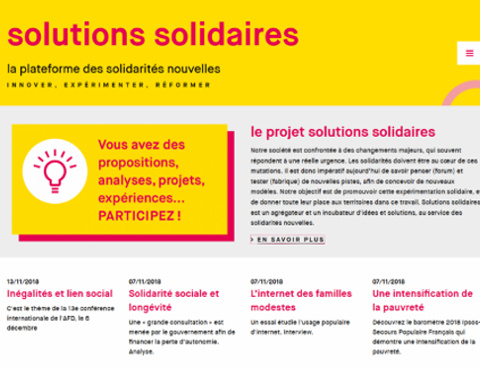 Plateforme Solutions solidaires Plateforme Solutions solidaires