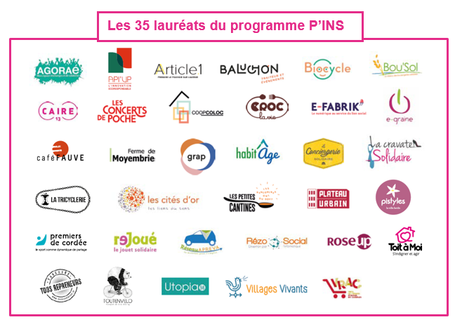 35 structures de l'ESS accompagnées par le programme P’INS