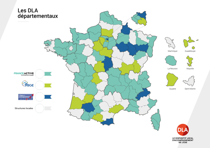 Carte des DLA départementaux en 2026