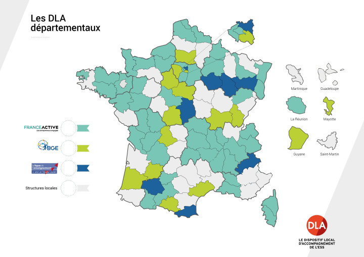 Carte des DLA départementaux 2026