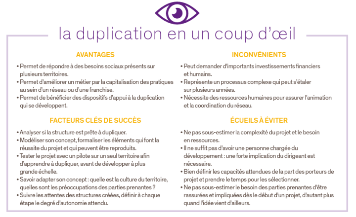 La stratégie de duplication 